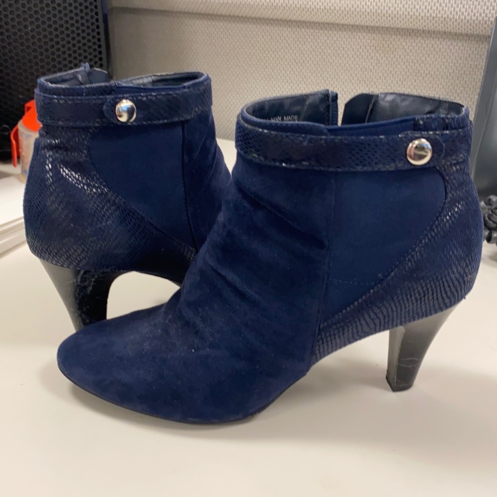 Macy's Navy Blue Booties